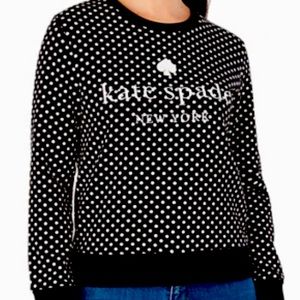 ♠️ kate spade ♠️ dot dot dot sweatshirt size small. black and white